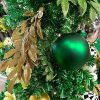 Farrisilk Ball Ornaments | Emerald Green Matte Ball Ornament, 8"