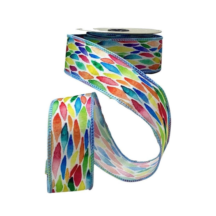 D. Stevens Spring Ribbon | Water Color Stroke Ribbon