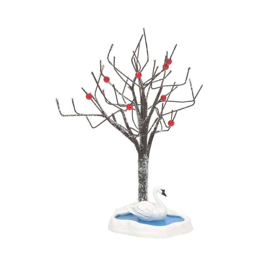 Department 56 Table Decor | 7 Swans A Swimming Tree, Dept. 56 Village