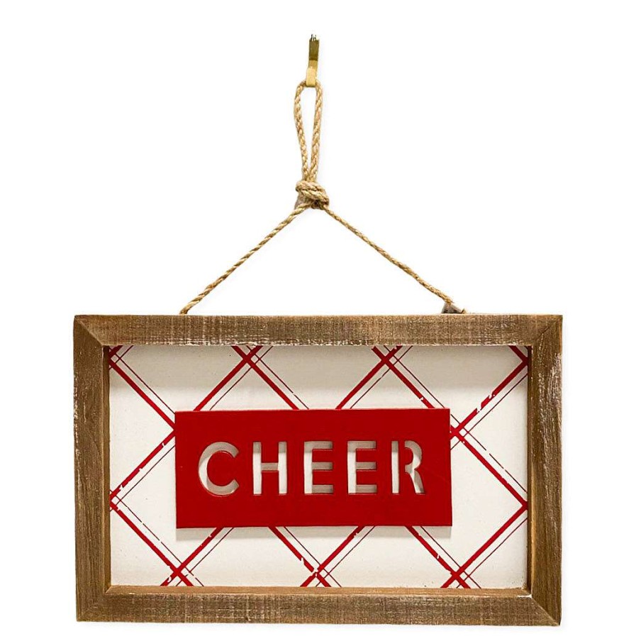 Transpac Focal Points | Cheer Plaid Hanging Decor