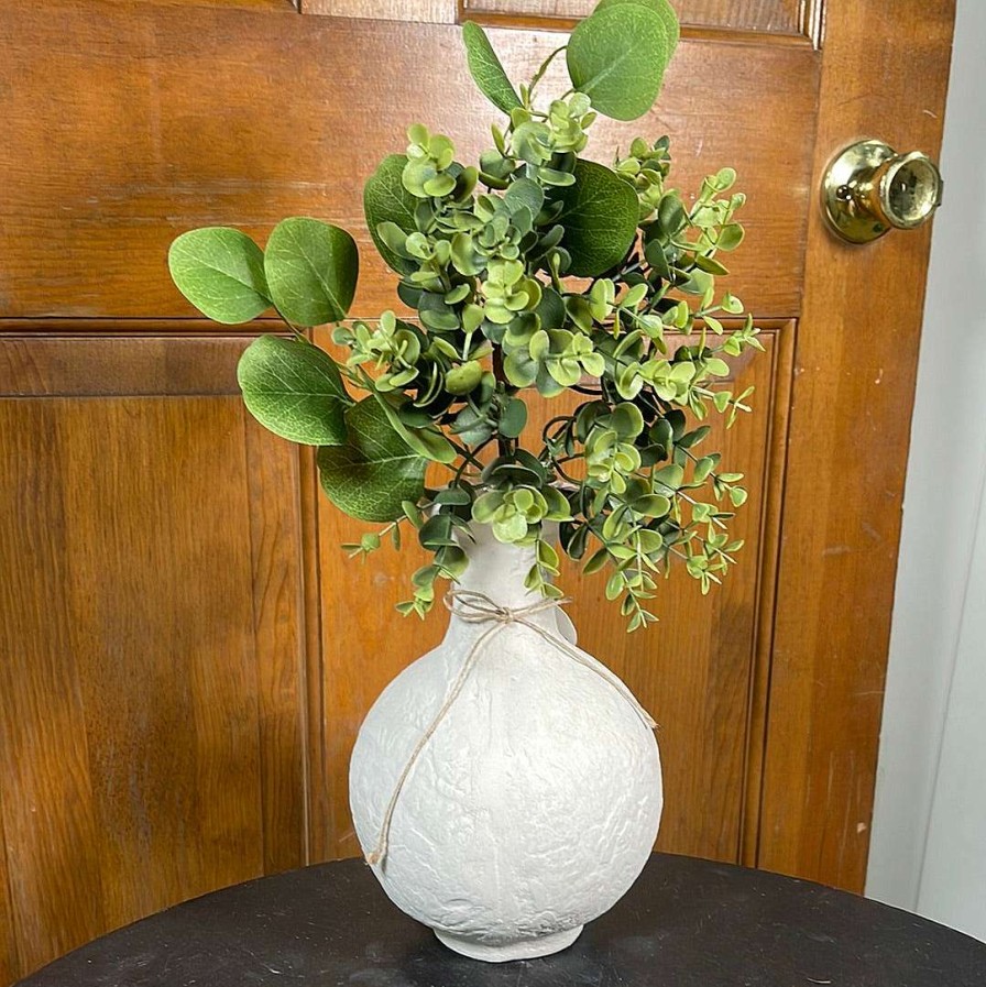 RAZ Floral Decor | Boxwood And Eucalyptus Pick