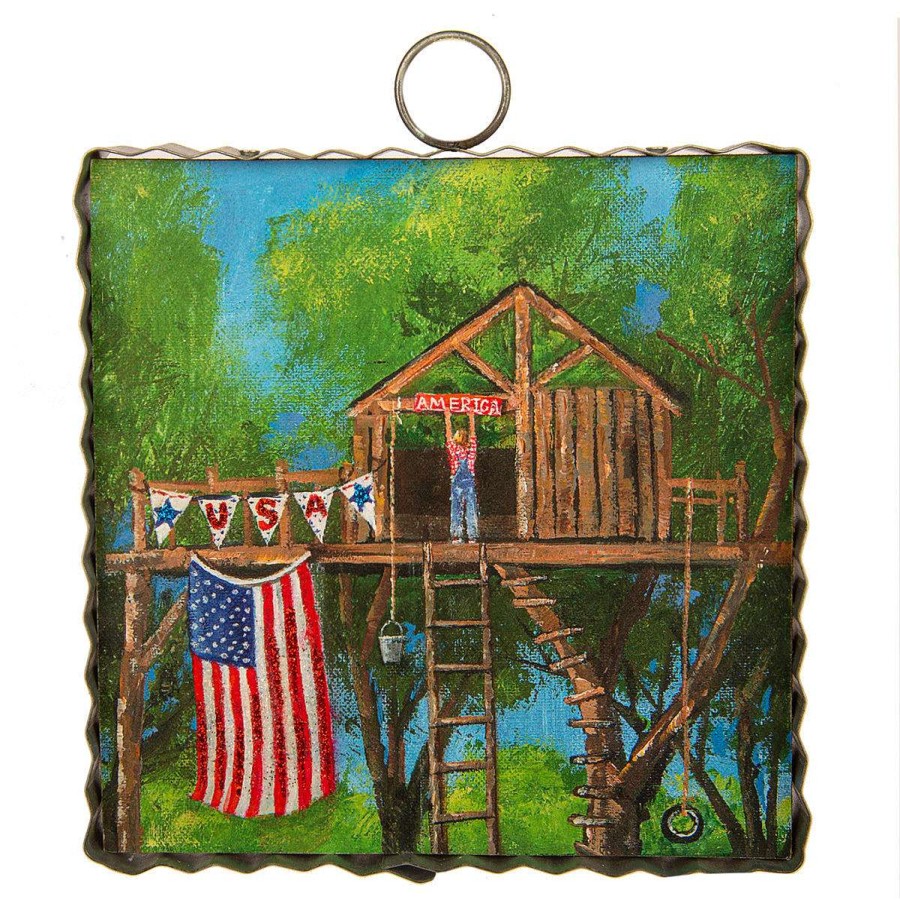 The Round Top Collection Table Decor | Patriotic Treehouse Mini Gallery Art