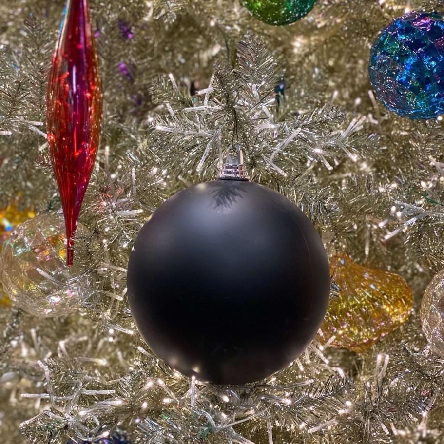 Farrisilk Ball Ornaments | Black Matte Ball Ornament, 4"