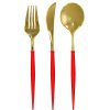 Sophistiplate Spring | Bella Cutlery, Gold & Red