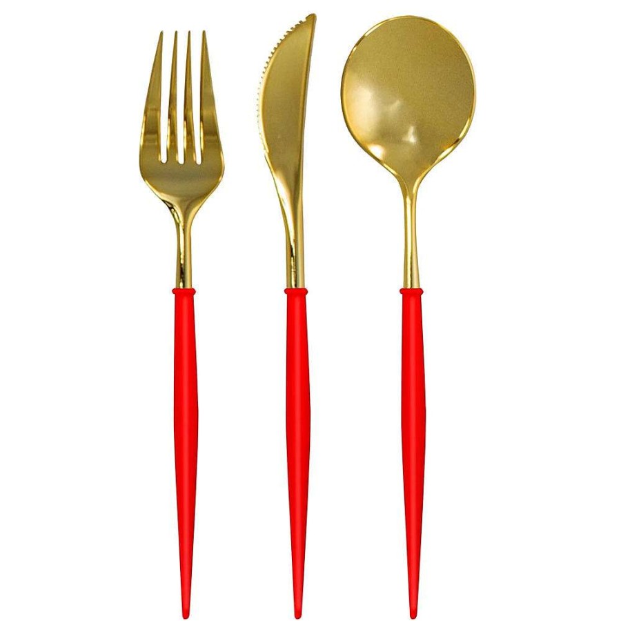 Sophistiplate Spring | Bella Cutlery, Gold & Red