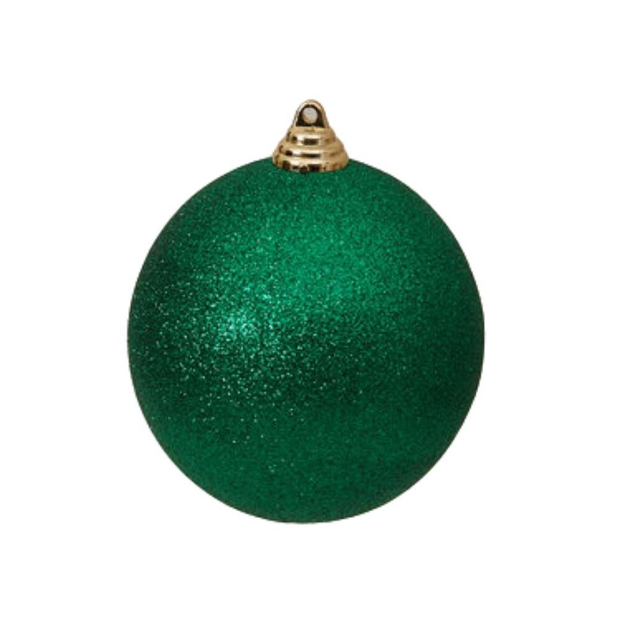 Farrisilk St. Patrick'S Day | Emerald Green Glitter Ball Ornament, 8"