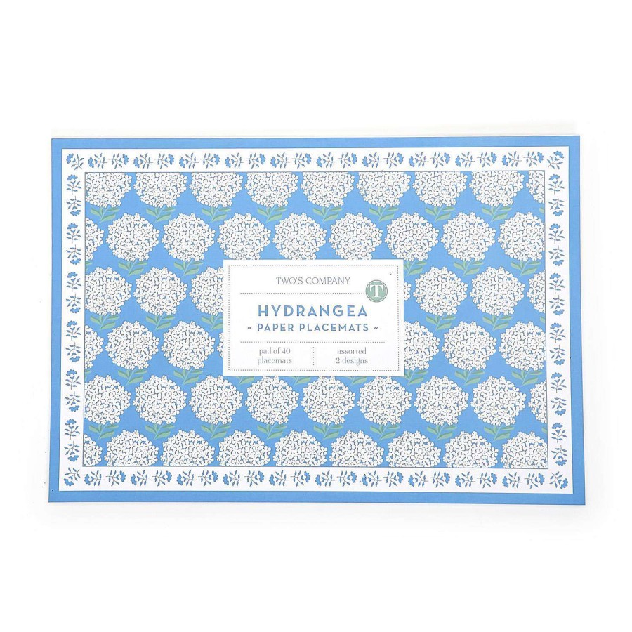 Two's Company Kitchen & Dining | Hydrangea Paper Placemats