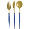 Sophistiplate Spring | Bella Cutlery, Gold & Blue Handle