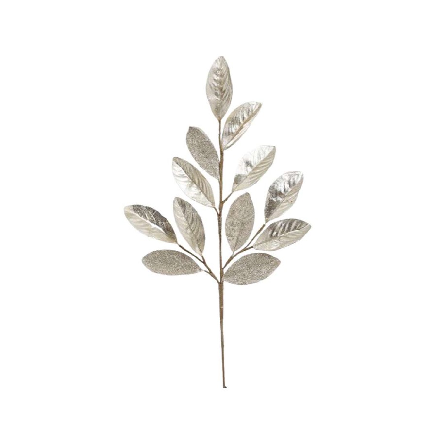 Mark Roberts Sprays | Guilded Magnolia Leaf Spray, 27"