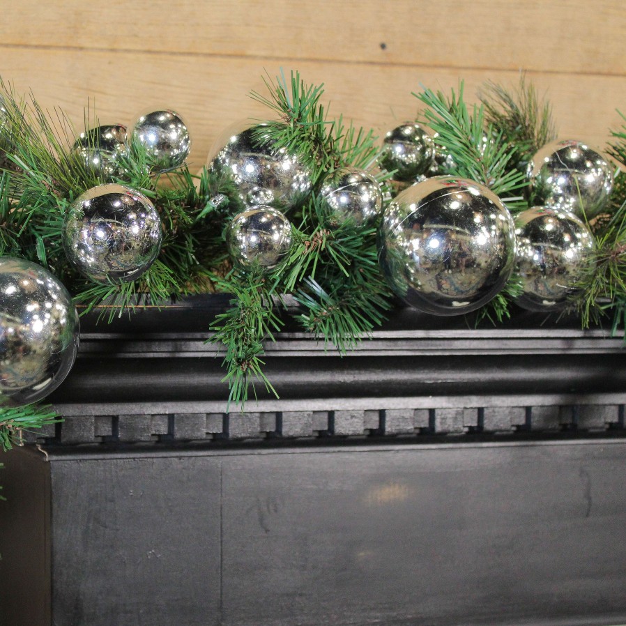 RAZ Garlands | 4', Silver Ball Garland