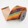 Farrisilk Ribbon | Multi-Colored Edgy Fall Ribbon 4"X10Yd