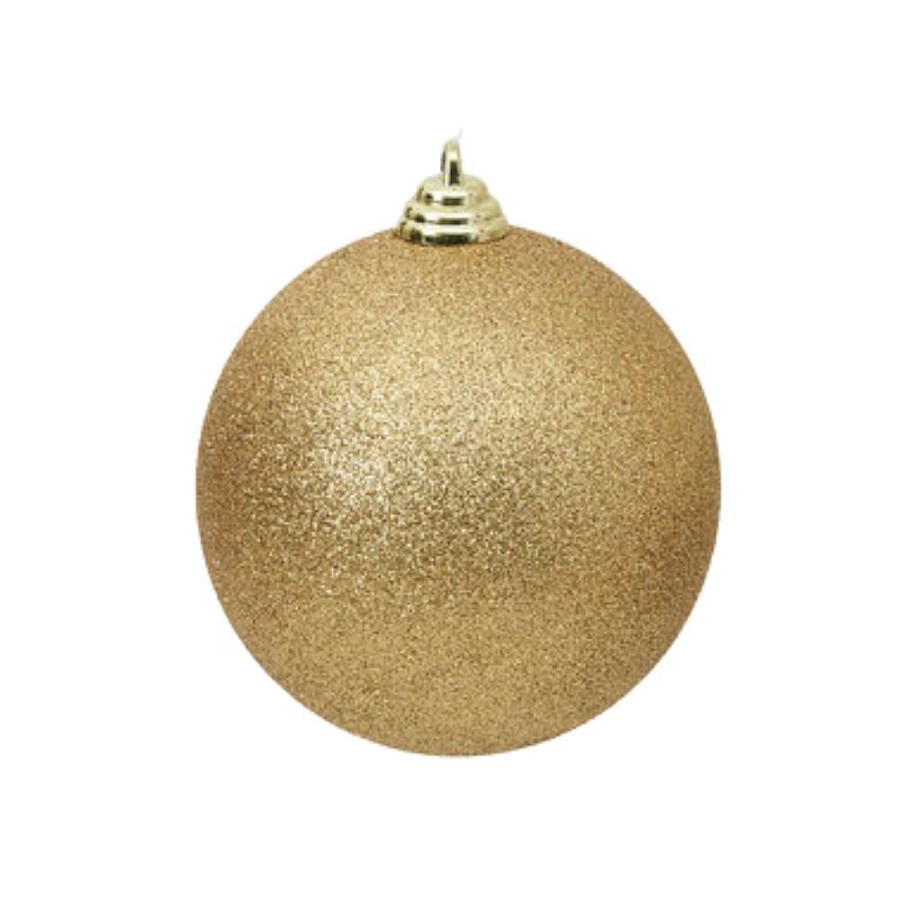 Farrisilk Ball Ornaments | Gold Glitter Ball Ornament, 6"