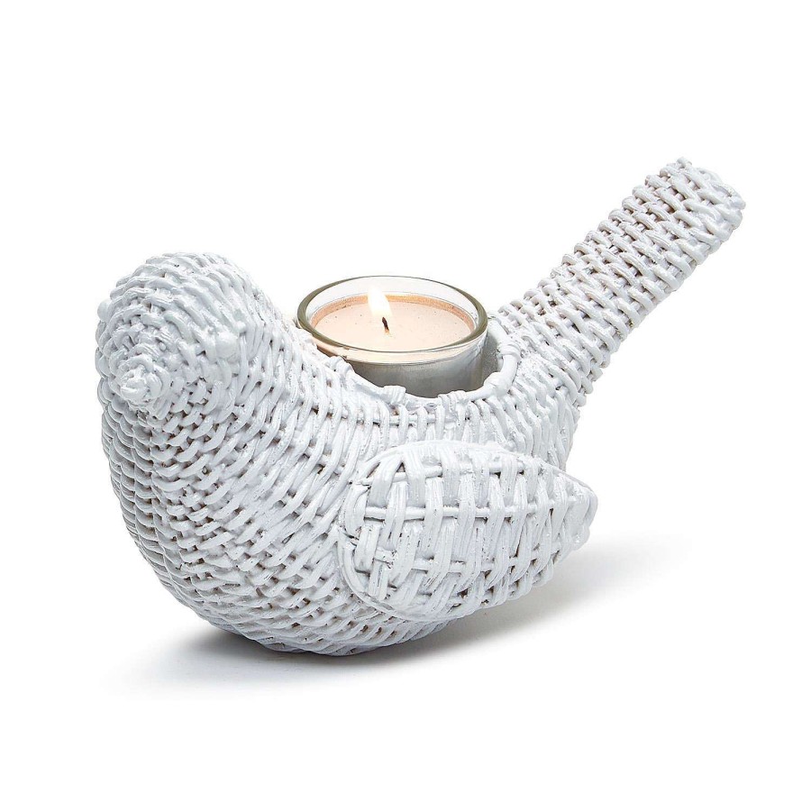 Two's Company Easter | Basket Weave Pattern Bird Cachepot