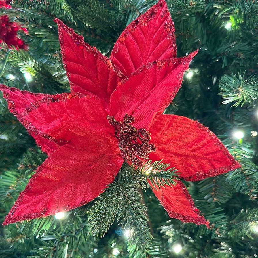 Craig Bachman Sprays | Red Textured Poinsettia