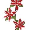 Regency Floral Decor | Frosty Felt Poinsettia Spray, 23"