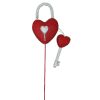 Liberty Floral Floral | Red Bling Heart Lock & Key Spray