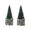 Department 56 Table Decor | Limestone Topiaries, Dept. 56 Village