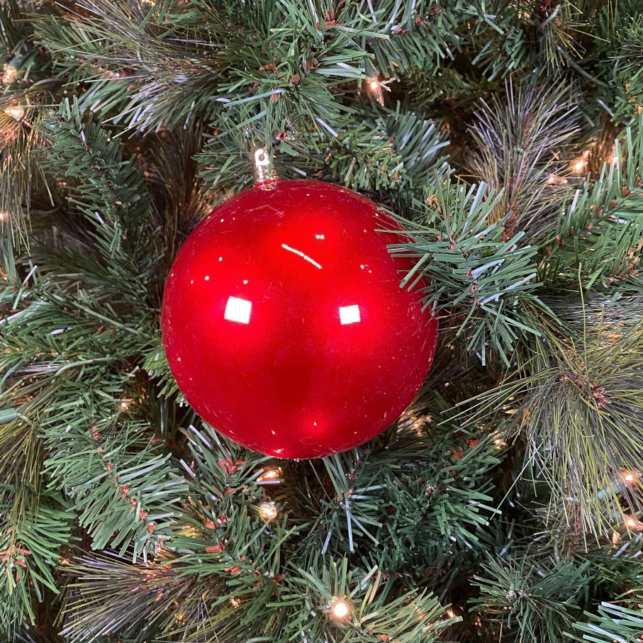 Farrisilk Ball Ornaments | Red Candy Apple Finish Ball Ornament, 6"