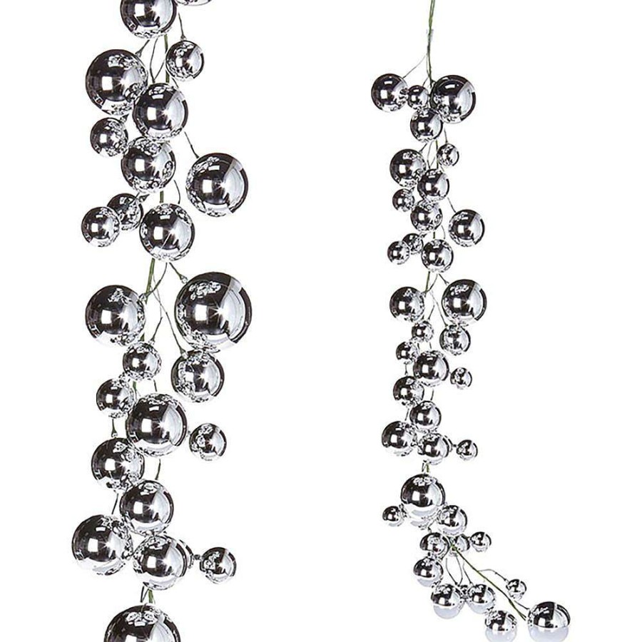 RAZ Garlands | 4', Silver Ball Garland