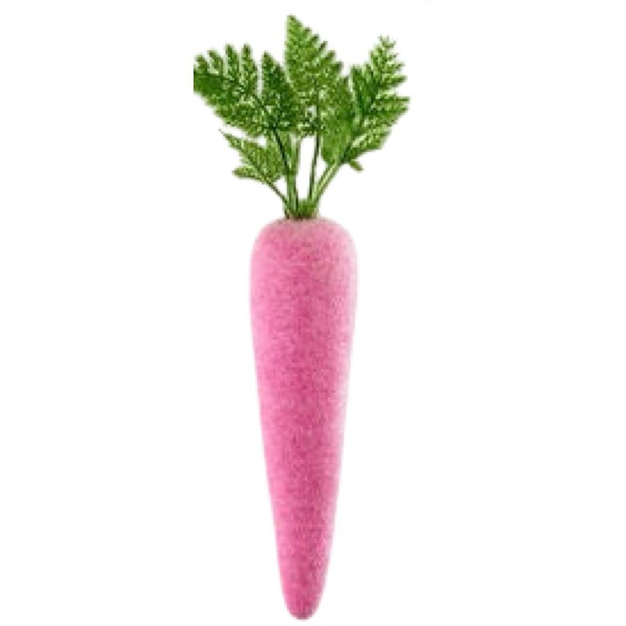 180 Degrees Figurines | Flocked Colored Carrot