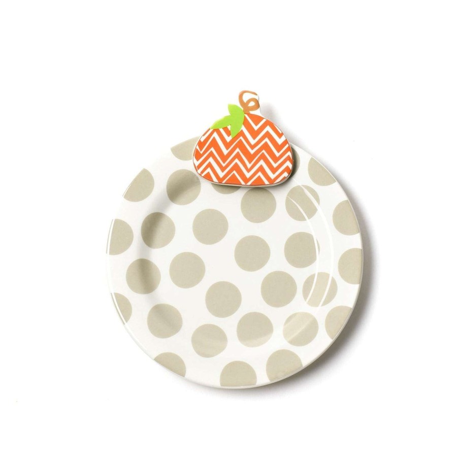 Coton Colors Kitchen & Dining | Chevron Pumpkin Embellishment Plate By Happy Everything!