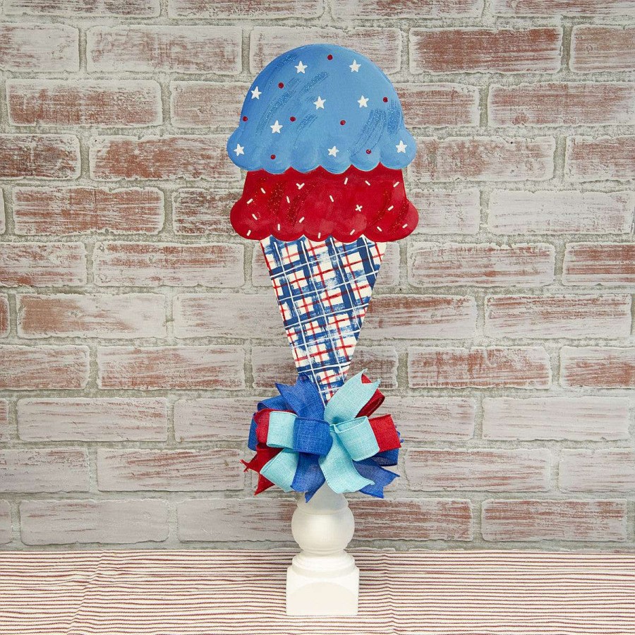 The Round Top Collection Spring | Patriotic Double Scoop Ice Cream Cone