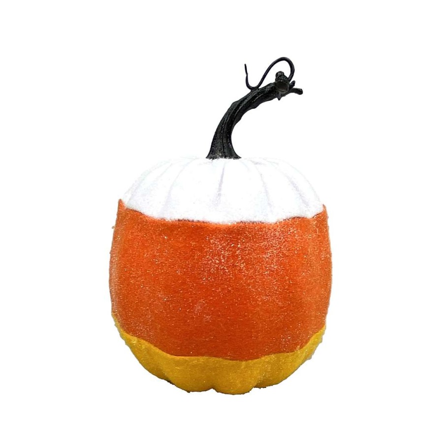 Liberty Floral Figurines | Candy Corn Pumpkin-Small