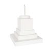 The Round Top Collection Table Decor | White Wood Display Pole, Short