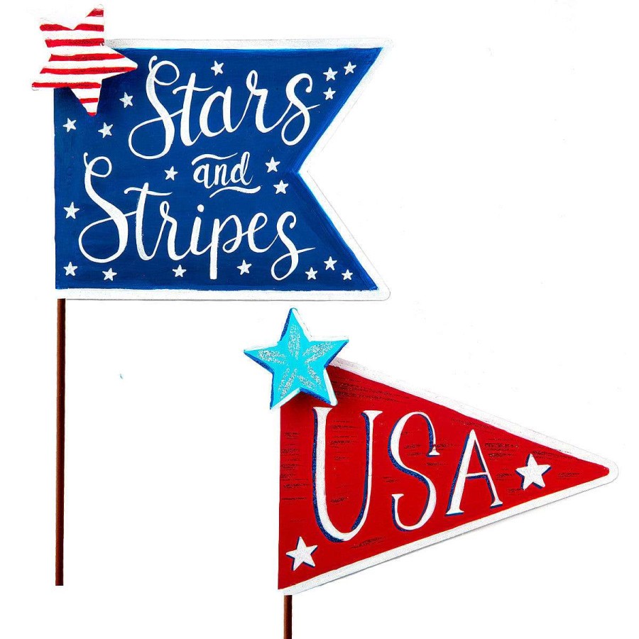 The Round Top Collection Pot Stakes | Usa & Stars Stripes Pennants