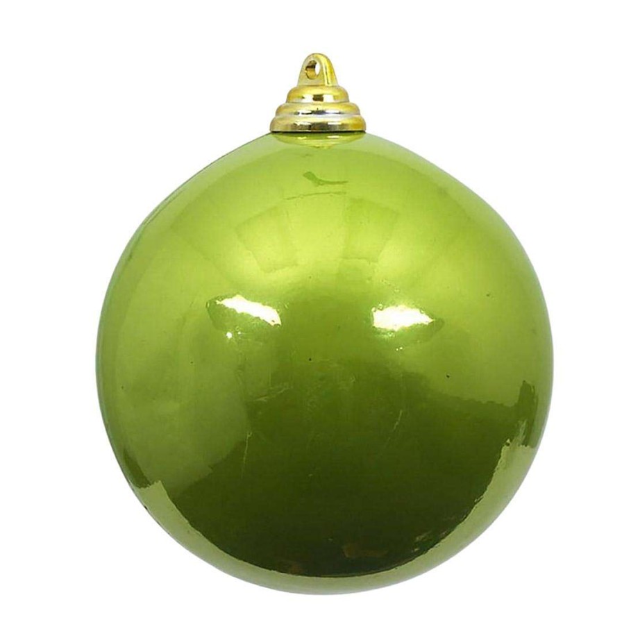 Farrisilk Spring | Lime Green Candy Apple Ball Ornament, 4"