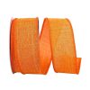 Reliant Ribbon Spring Ribbon | Tangerine Linen Ribbon, 1.5" X 10Yd