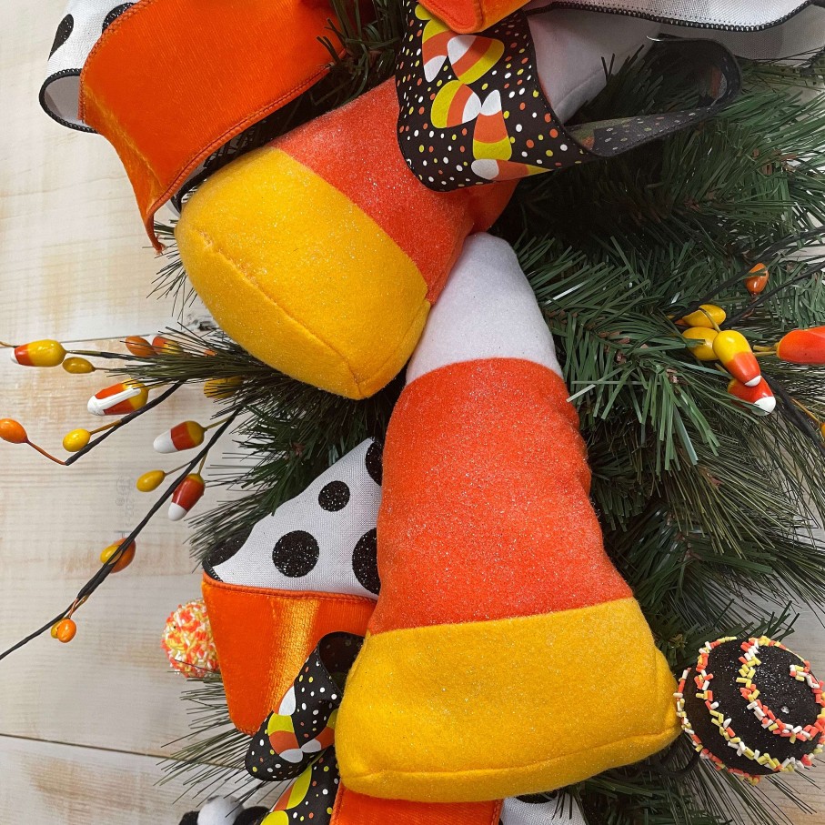 Liberty Floral Door Decor | Plush Hanging Candy Corn