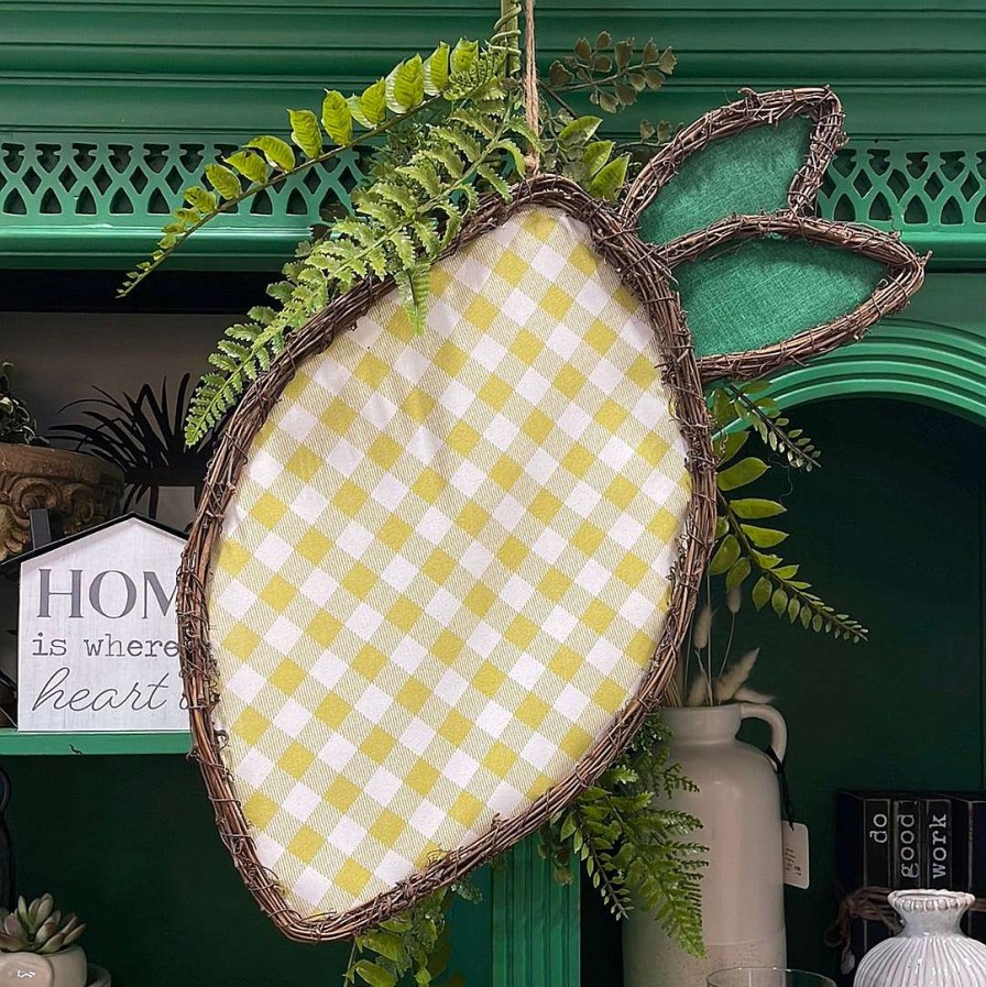 Craig Bachman Door Decor | Lemon Fabric Grapevine Door Design