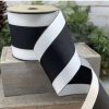 D. Stevens Ribbon | Centered Black And White Striped Ribbon 4" X 25Yds