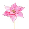 RAZ Floral | Hot Pink Velvet Poinsettia Stem