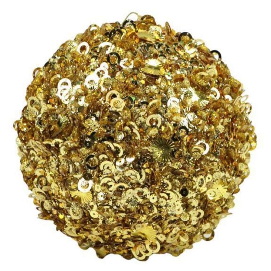 Craig Bachman Mardi Gras | Gold Sequin Glitter Ornament