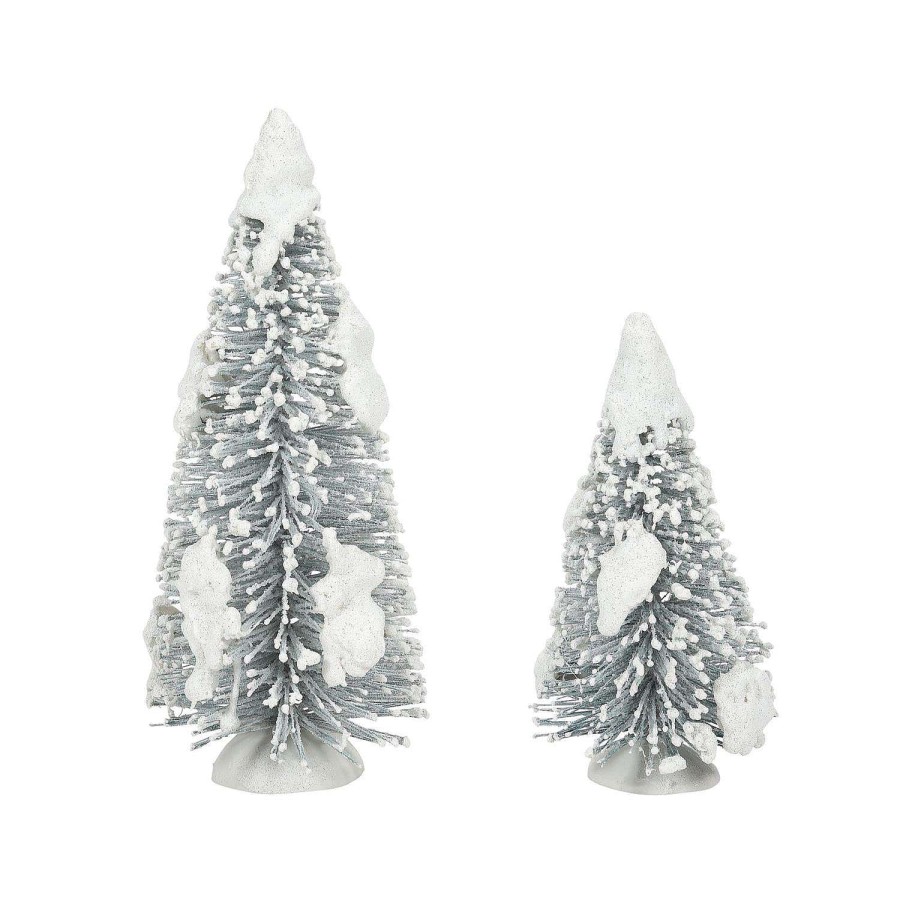 Department 56 Table Decor | Snow Laden Trees Set, Dept. 56 Village