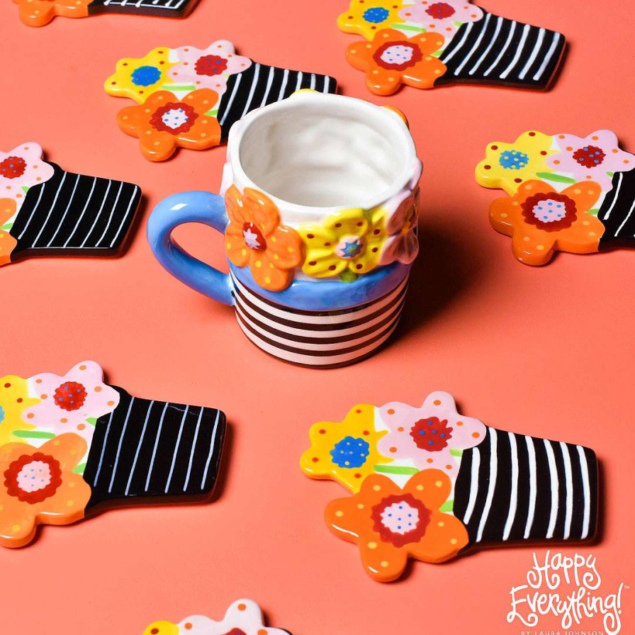 Happy Everything Spring Happy Everything | Flowers Shaped Mug By Happy Everything!