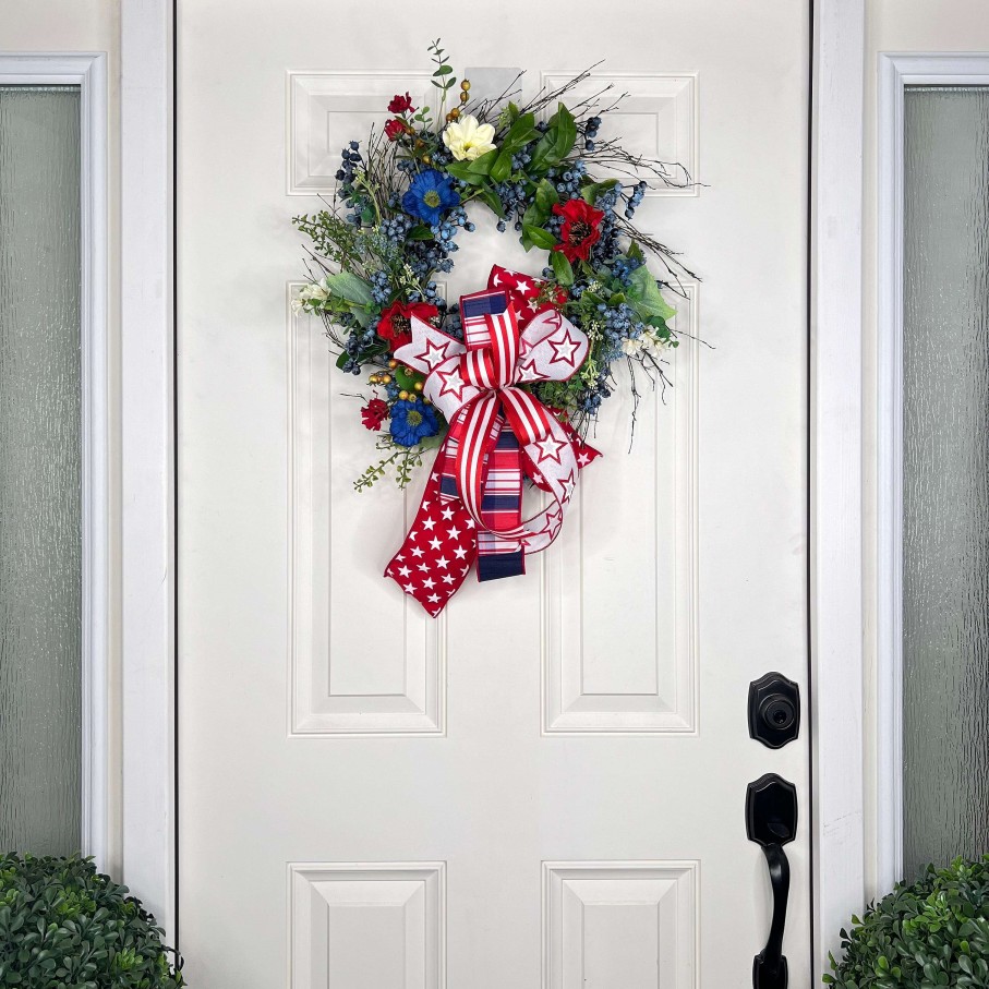 Miss Cayce's Miss Cayce'S Creations | Patriotic Blueberry Wreath