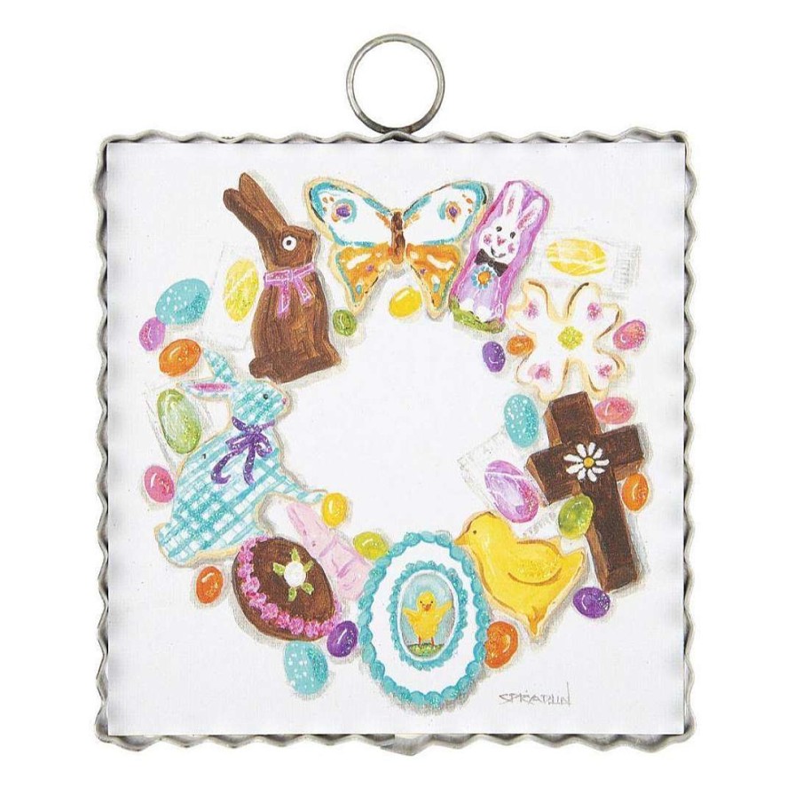 The Round Top Collection Table Decor | Easter Wreath Mini Gallery Art