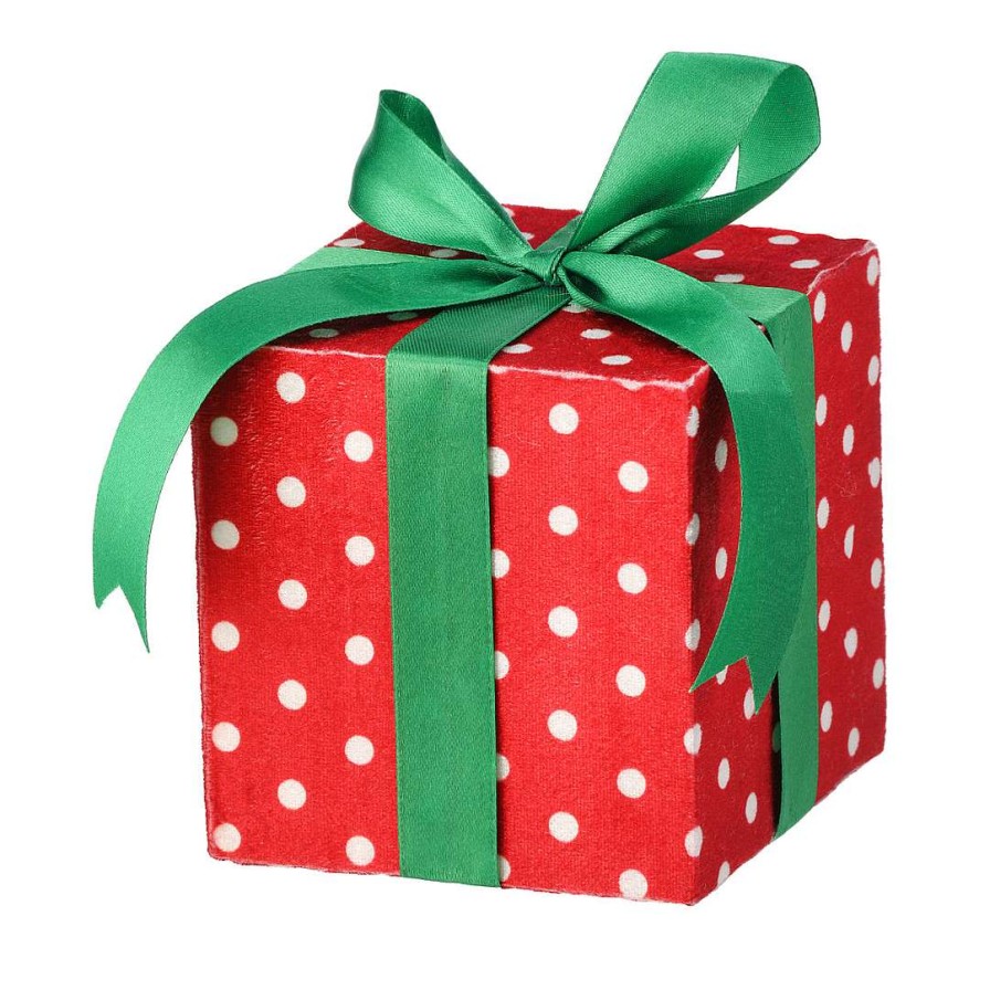 Regency Home Accents | Polka Dot Gift Box Ornament, 5"