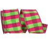 Reliant Ribbon Ribbon | Fuchsia & Lime Elizabeth Ribbon, 2.5" X 10Yd