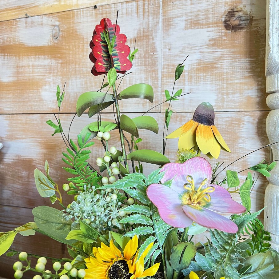 The Round Top Collection Pot Stakes | Wildflower Indian Blanket Stake