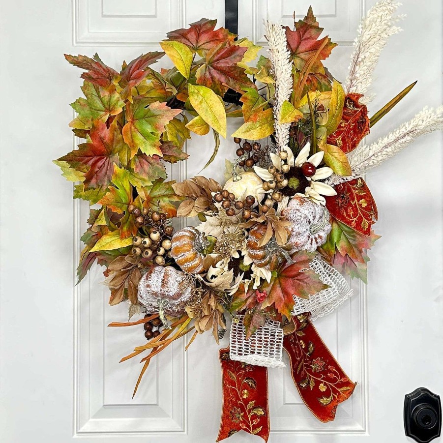 Miss Cayce's Door Decor | Autumn Leaves Wreath