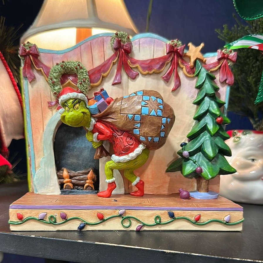 Department 56 Focal Points | Sneaky Grinch Stealing Presents Story, Dept. 56 Village