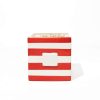 Happy Everything Table Decor | Red Stripe Medium Nest Cube By Happy Everything!