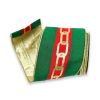 Farrisilk Ribbon | Red And Green Chic Chain Ribbon, 4" X 10Yd