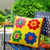 Evergreen Pillows | Palermo Floral Hooked Throw Pillow