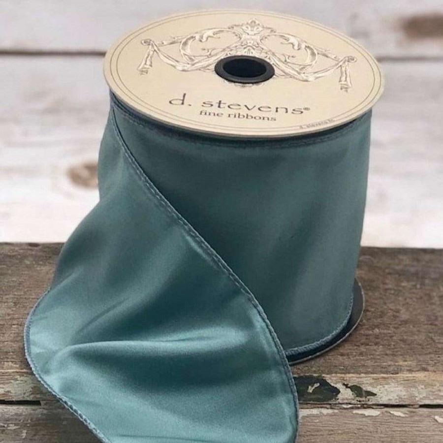 D. Stevens Spring Ribbon | Simply Taffeta Celadon Ribbon, 2.5" X 25Yd