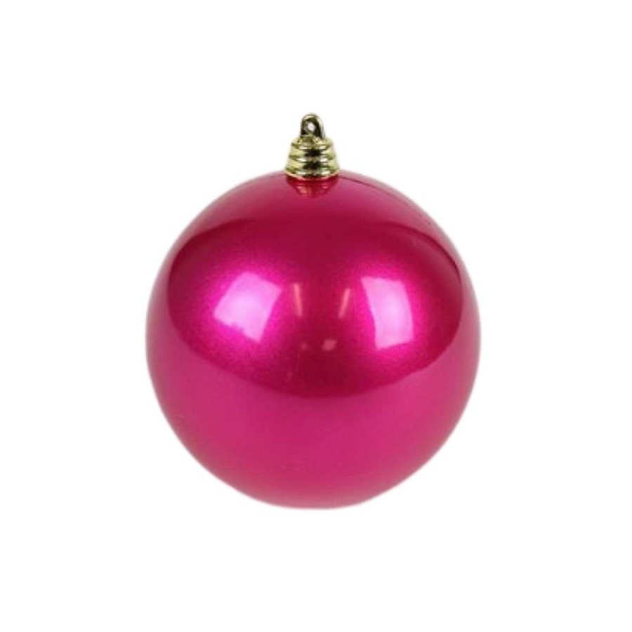 Farrisilk Spring | Fuchsia Candy Apple Ball Ornament, 6"